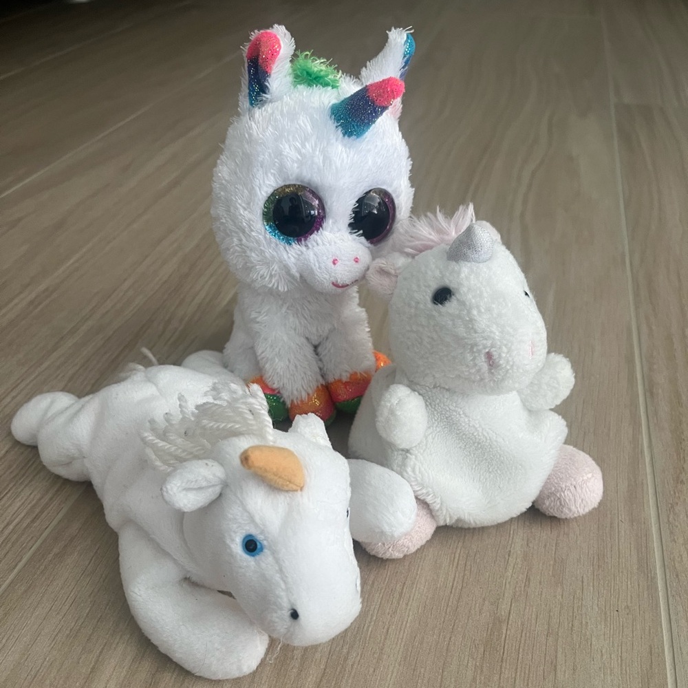 Ty Plush Beanie Babies and Palm Pals Unicorns